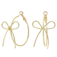 POLISH OPEN BOW WIRE HOOP EARRINGS